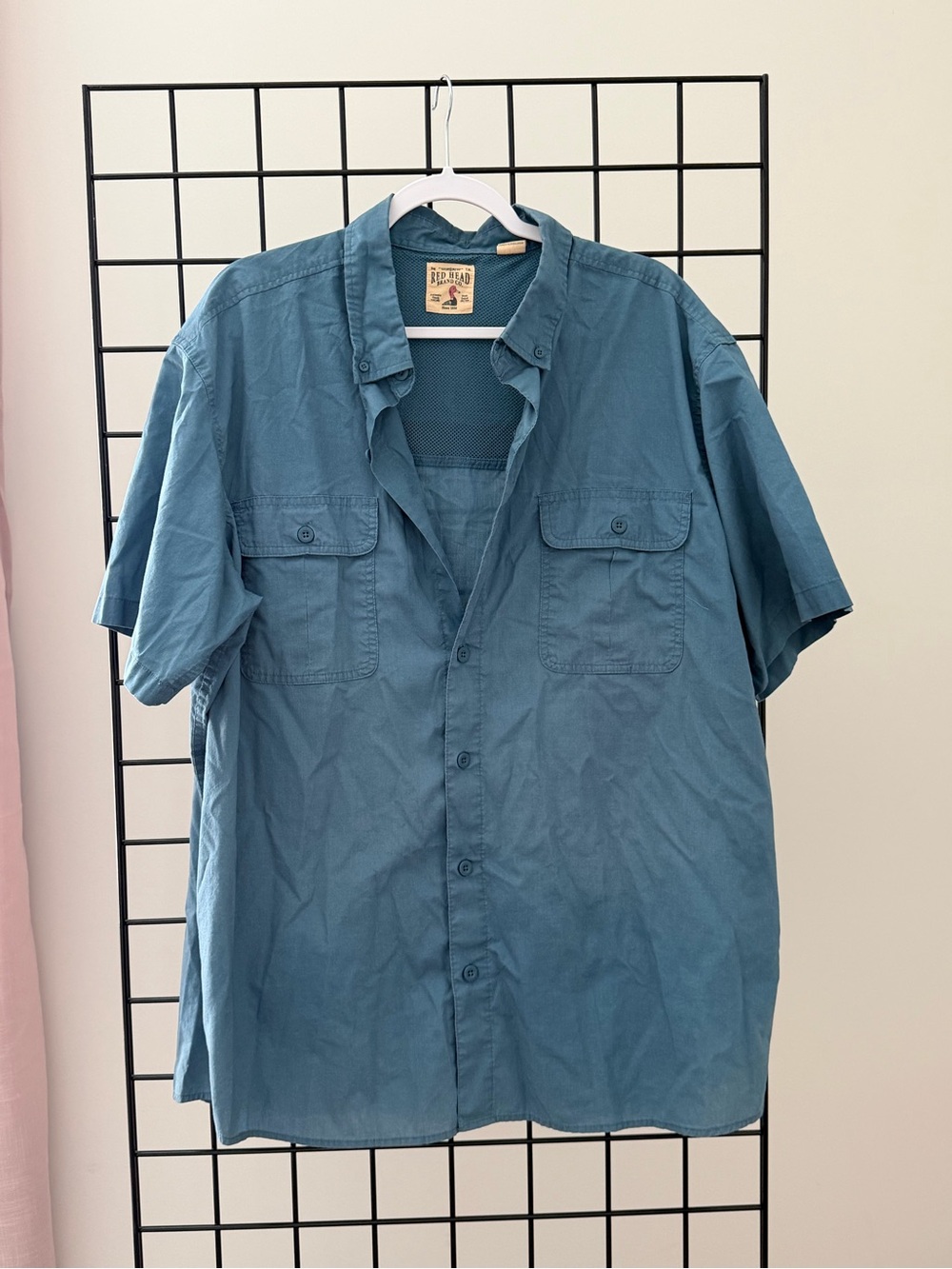 RedHead Men's Short-Sleeve Button-Down Shirt in Teal